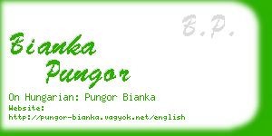 bianka pungor business card